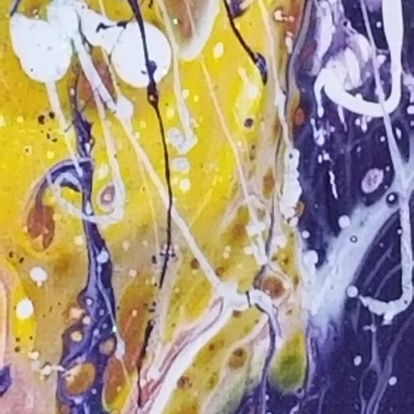 Original Painting 8x10 Purple Yellow Orange - Picture 6 of 8